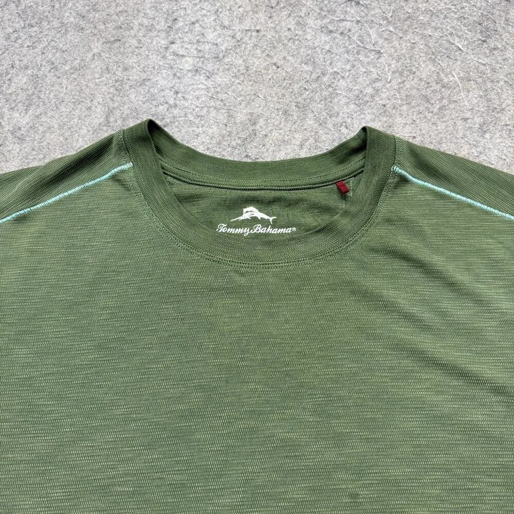 Tommy Bahama Paradise Around T-Shirt Men XL Green Performance Super Soft Tencel